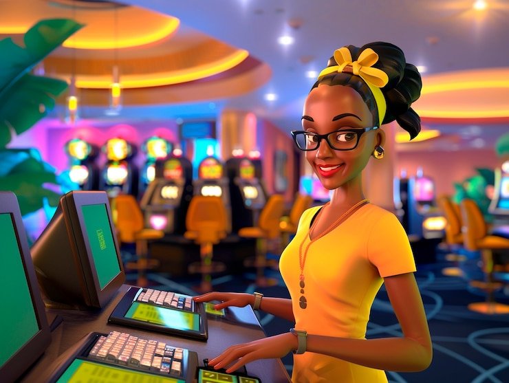 Studio live dealer Infinite Blackjack dengan kamera HD dan meja profesional di platform indoplaybet